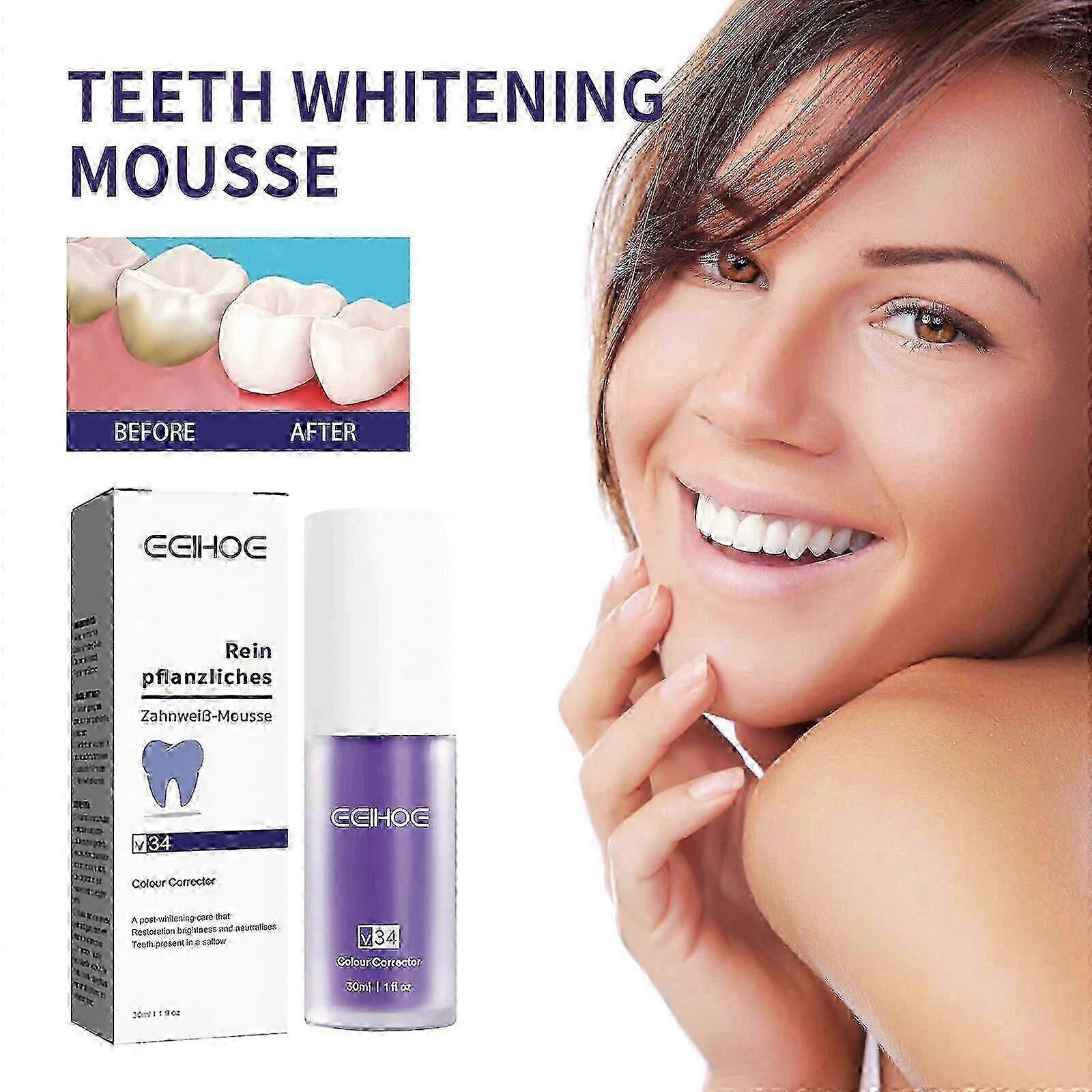 EELHOE bamboo charcoal deep whitening toothpaste, cleans tooth stains, bad breath, brightens and whitens teeth care toothpaste