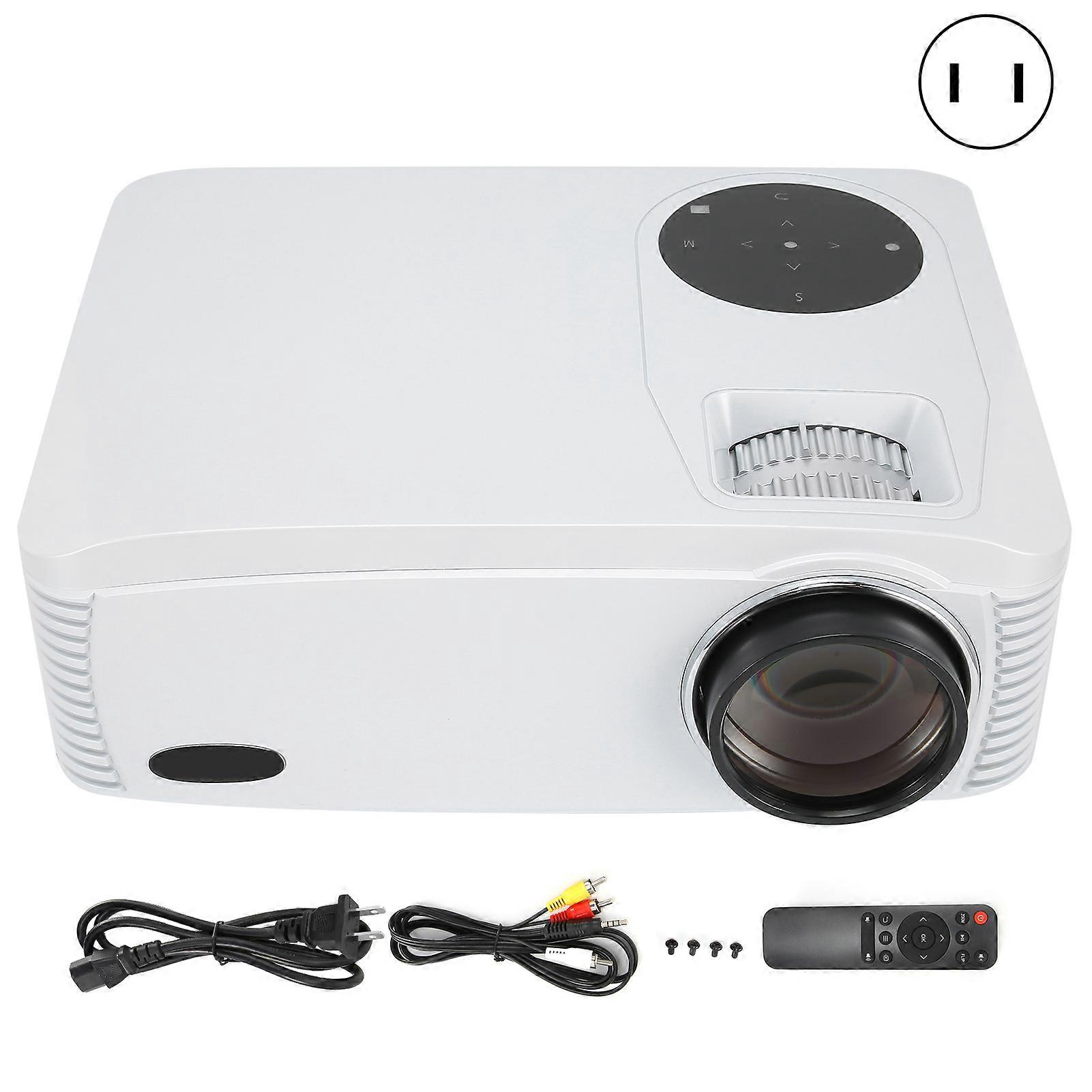 White U99 Smart Projector: 1080P, Multi-Device Connectivity, Portable, US Plug