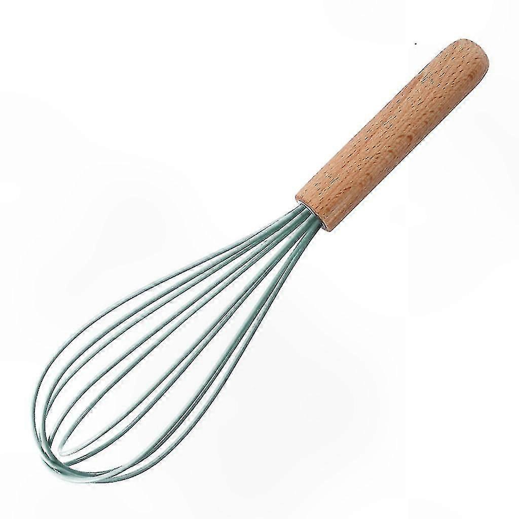 Manual Whisk with Wood Handle for Egg Beating, Chocolate Mixing, Cream and Butter Blending, Practical Kitchen Tool