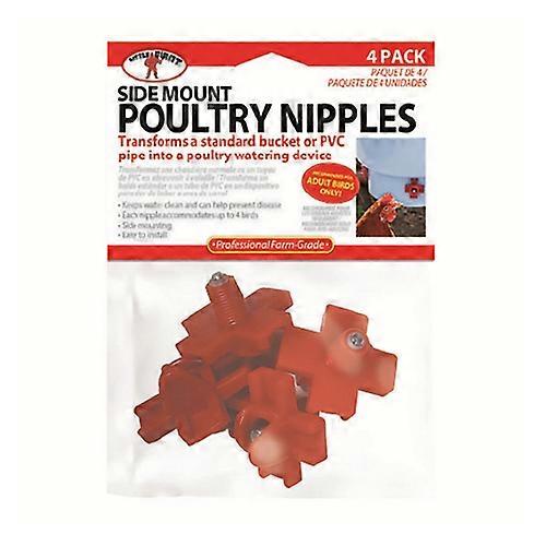 Miller Little Giant Poultry Nipples Side Mount, 4 Packets