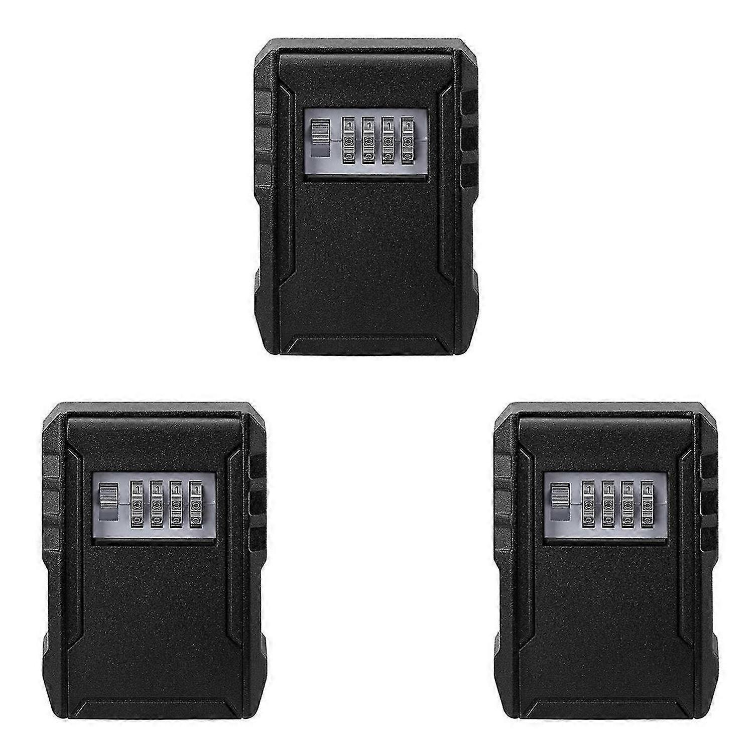 Metal Password Key Box Wall Mounted 4 Digits Password Storage Box