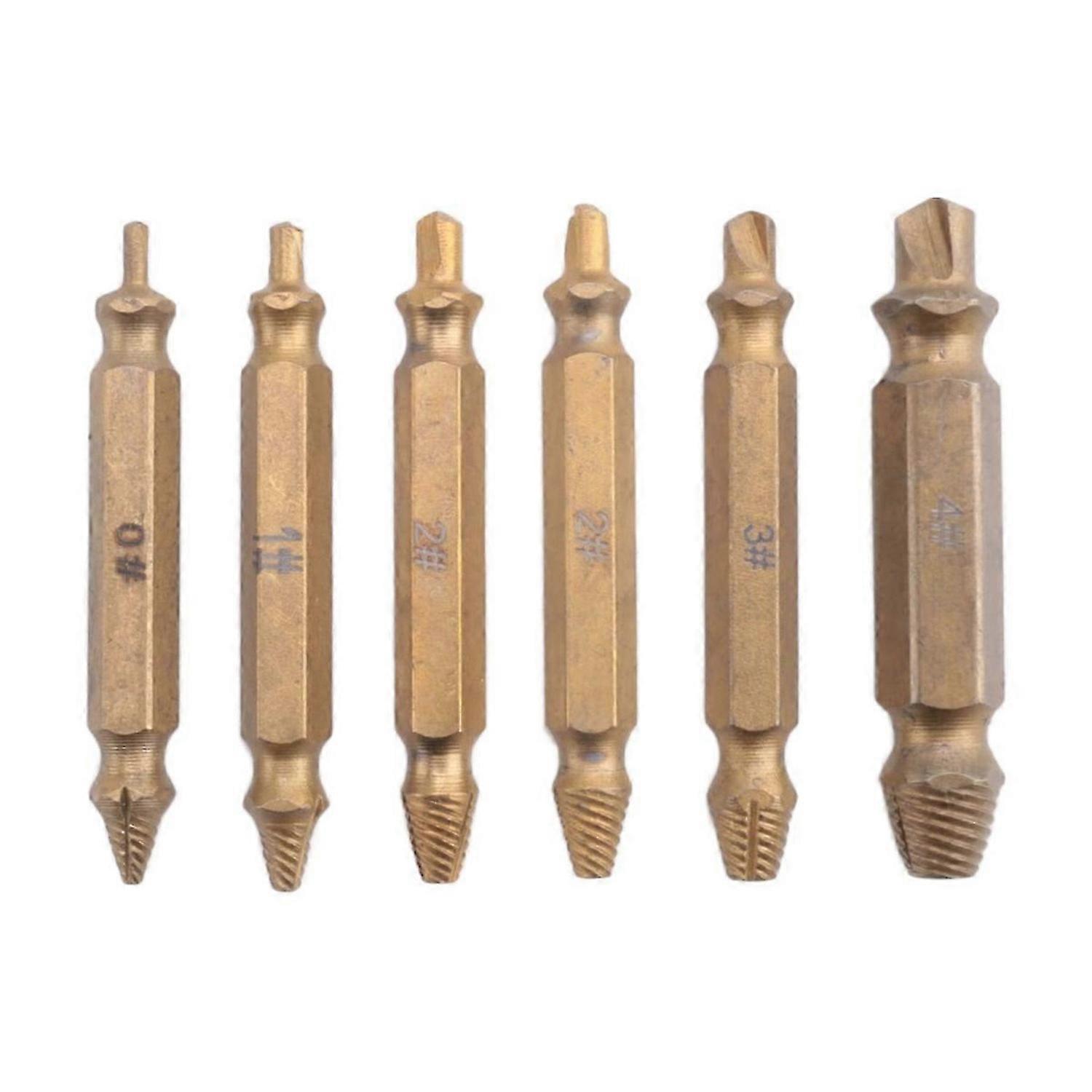6PCS Screw Extractor Kit, Stripped Screw Extractor Set