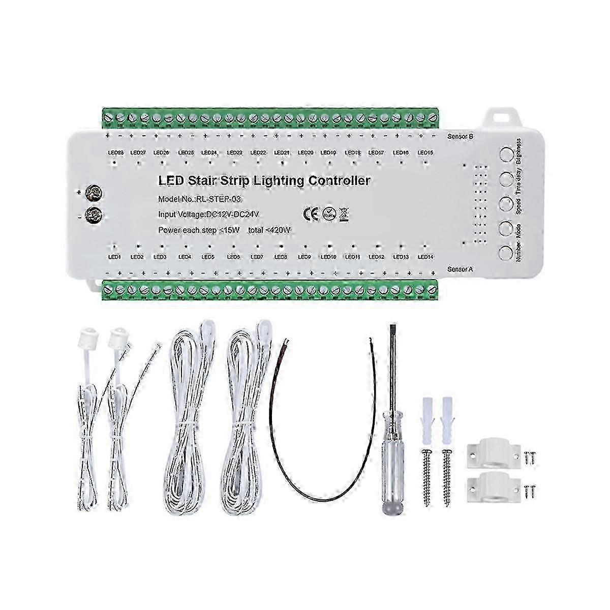Trap LED Bewegingssensor Controller Slimme Trap Inductie Controller LED Strip Dimmer Trapverlichting