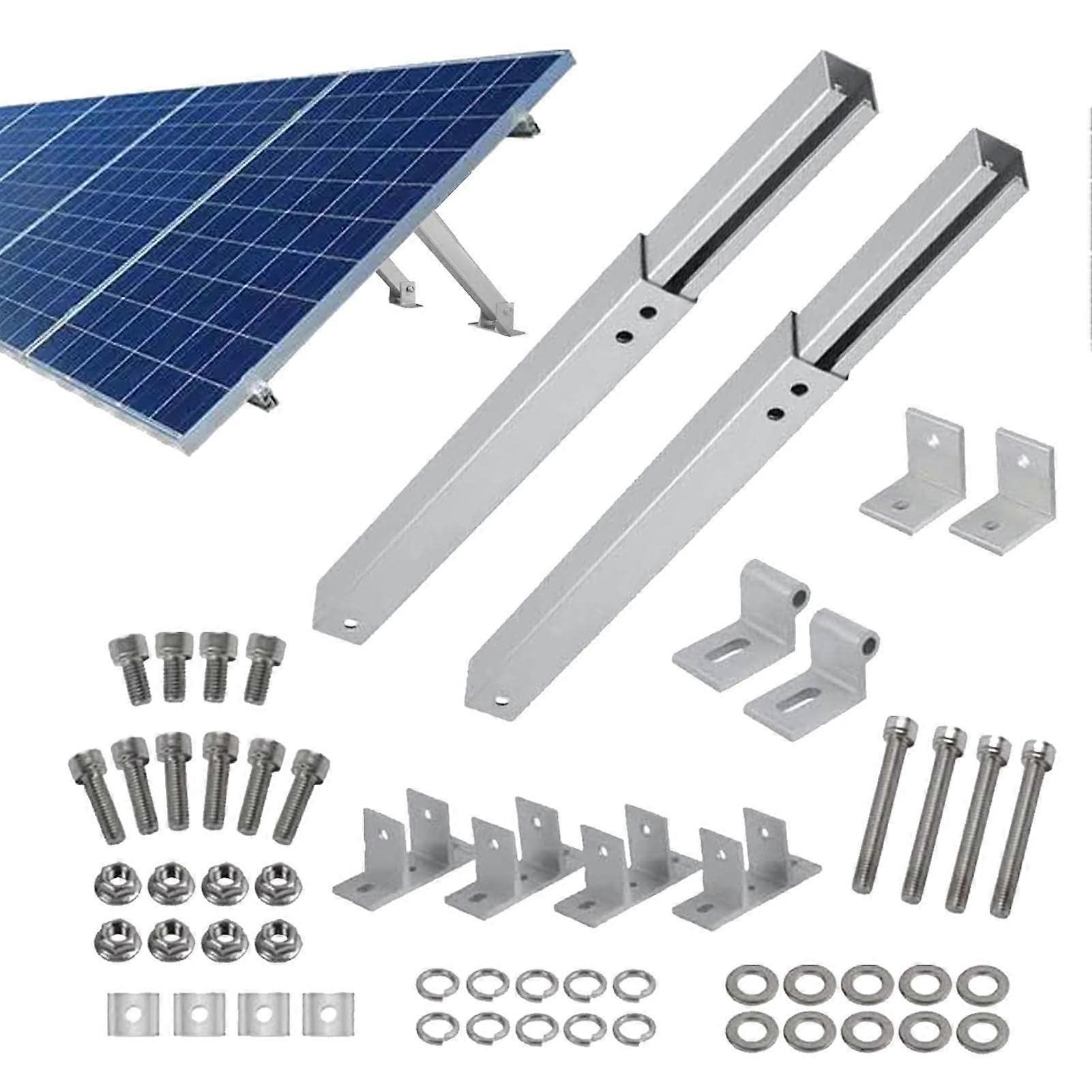 Solar Panel Mount Aluminum Alloy Bracket With Nuts And Bolts For RVs, Trailers, Walls Holder Mounting Kit