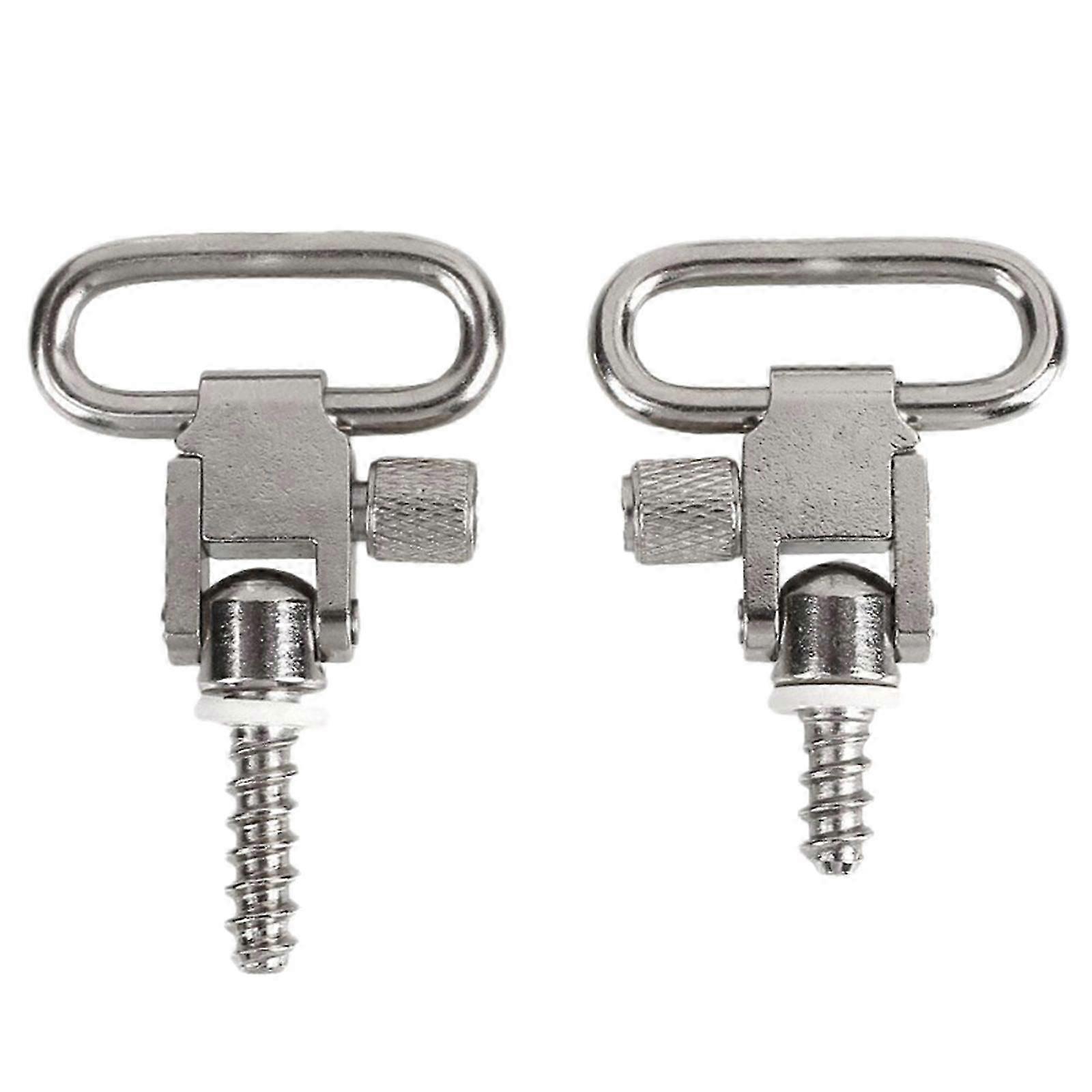 Metal Sling Swivels Hunting Part 1.57Inch Buckle Tactic Buckle Metal Loop Sling Swivels Set with Screws