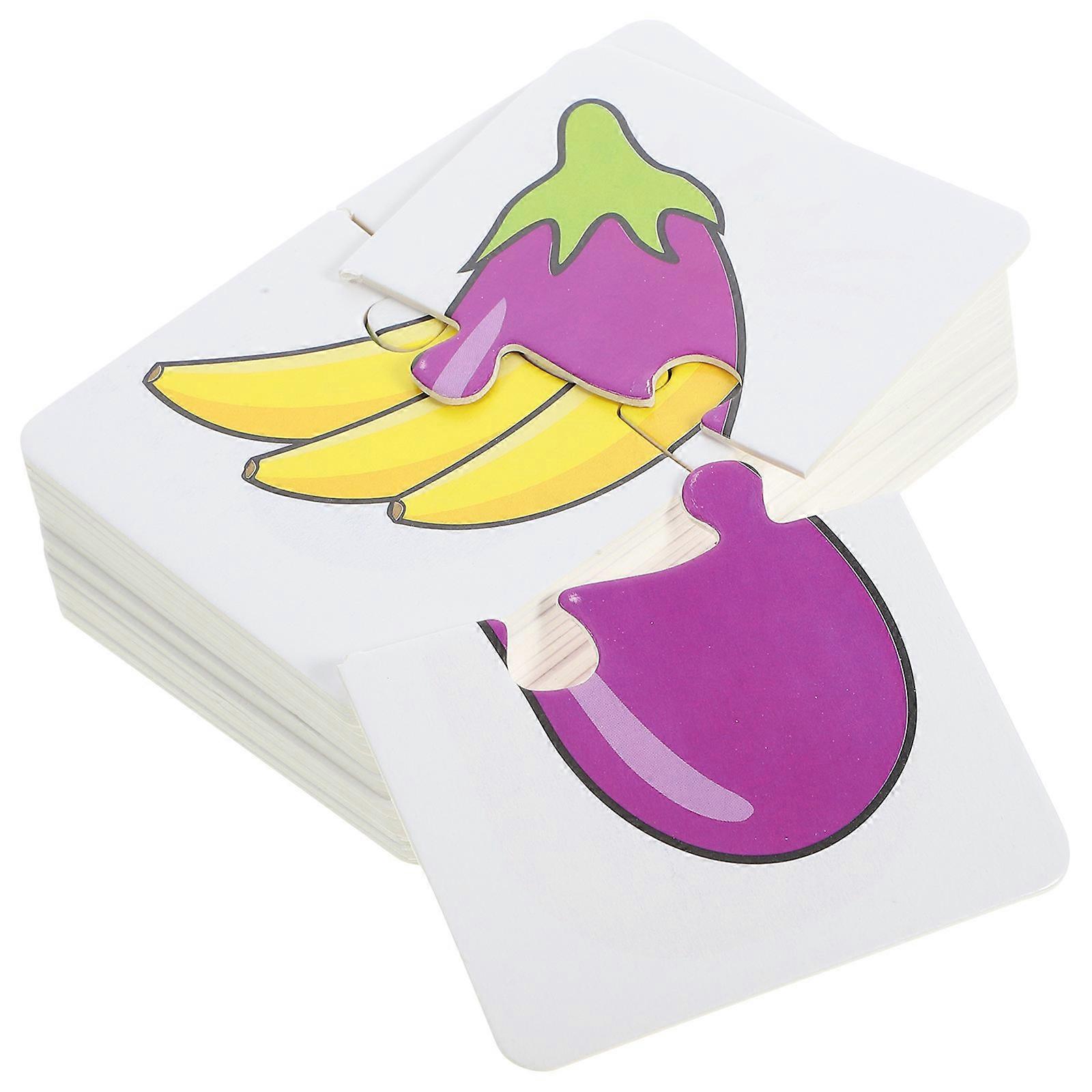 Fruit Vegetable Learning Cards for Kids Educational Card Toy 3Sets Paper