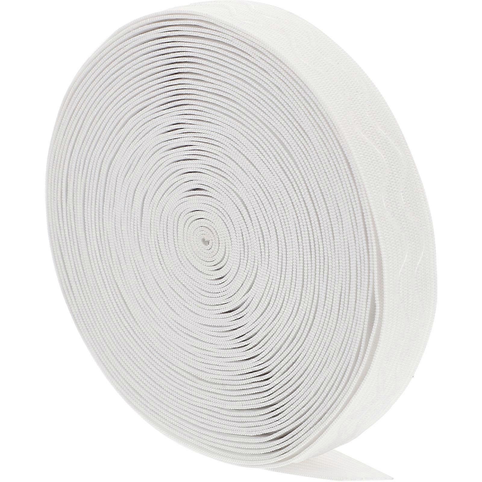 Flexible Elastic Strap Elastic Spool for Sewing Crafting Trousers Waist Supplies White Polyester 1Set