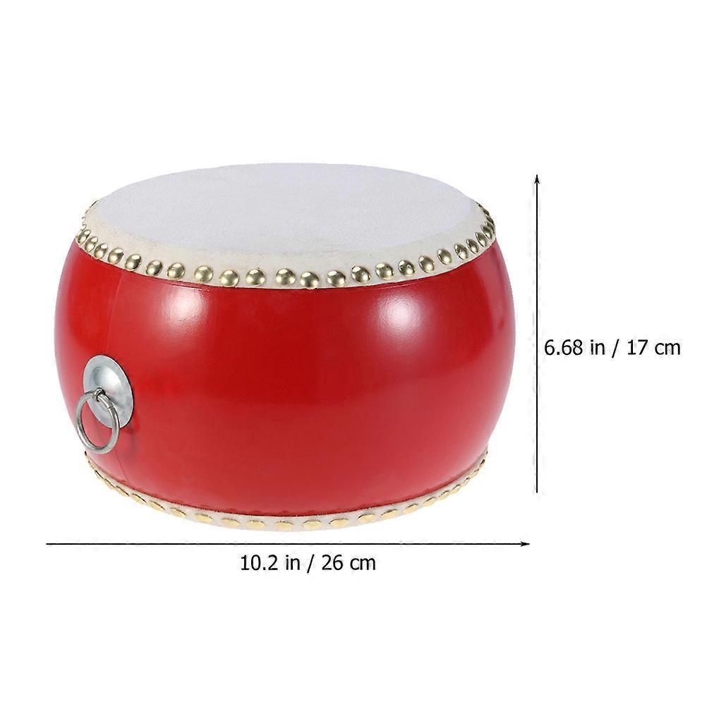 Small Percussion Instruments Drum for Gathering Red Cowhide Wood Pvc Concentration Development 4Pcs