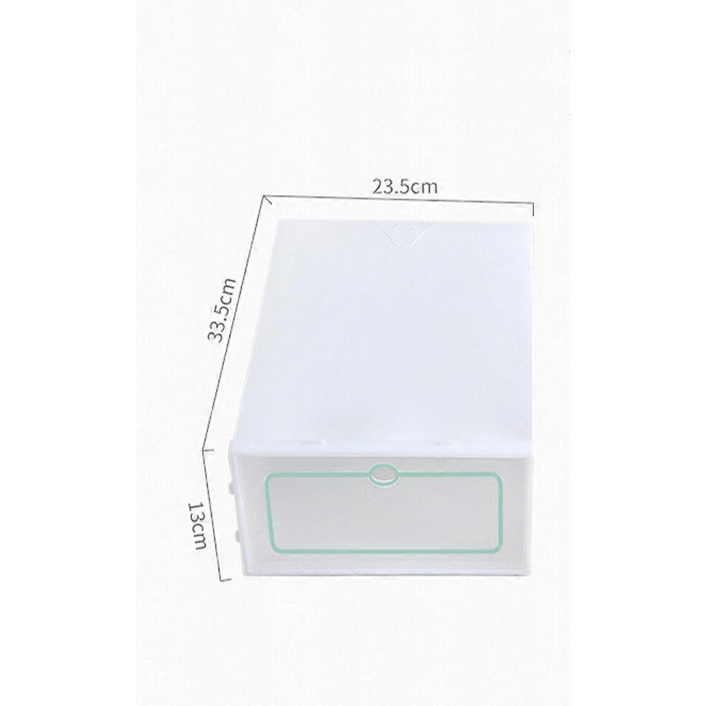 Shoe Container Stackable for Shoes Storage 24Pcs White Transparent Box