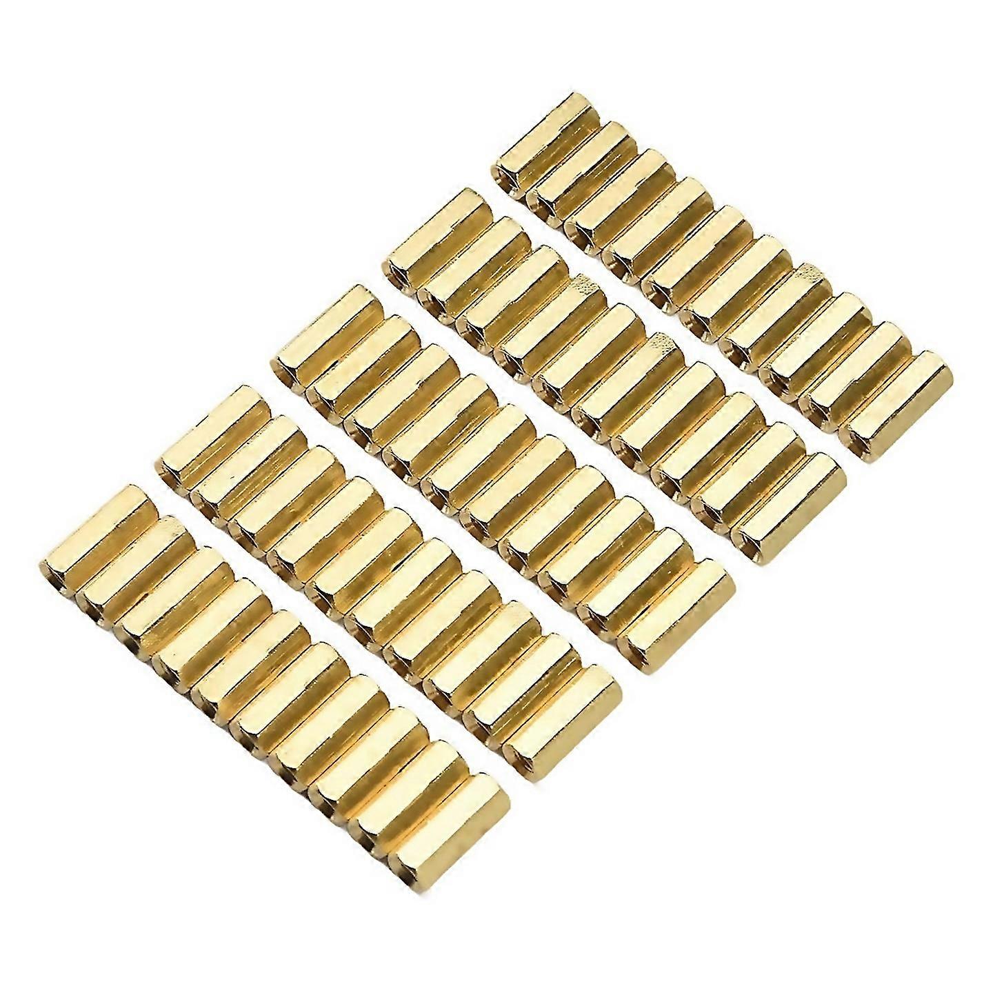 For 12mm Long Metal Hexagonal M3 Female Thread Pcb Standoff Spacers 50
