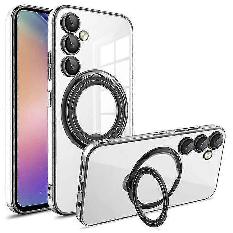 Phone Case Compatible For Samsung Galaxy A54 5G PC+TPU Rotation Kickstand Cover Compatible with MagSafe