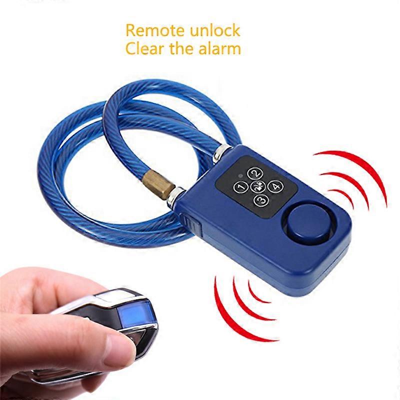 Cycling Security Lock Wireless RC Security Vibration Alarm Lock Black