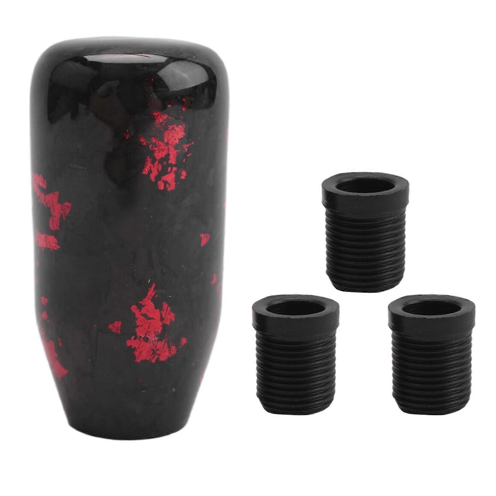 Universal Forged Fiber Gear Shift Knob Cylindrical Shift Knob for Most Car Decorations Accessories SFN091 Red