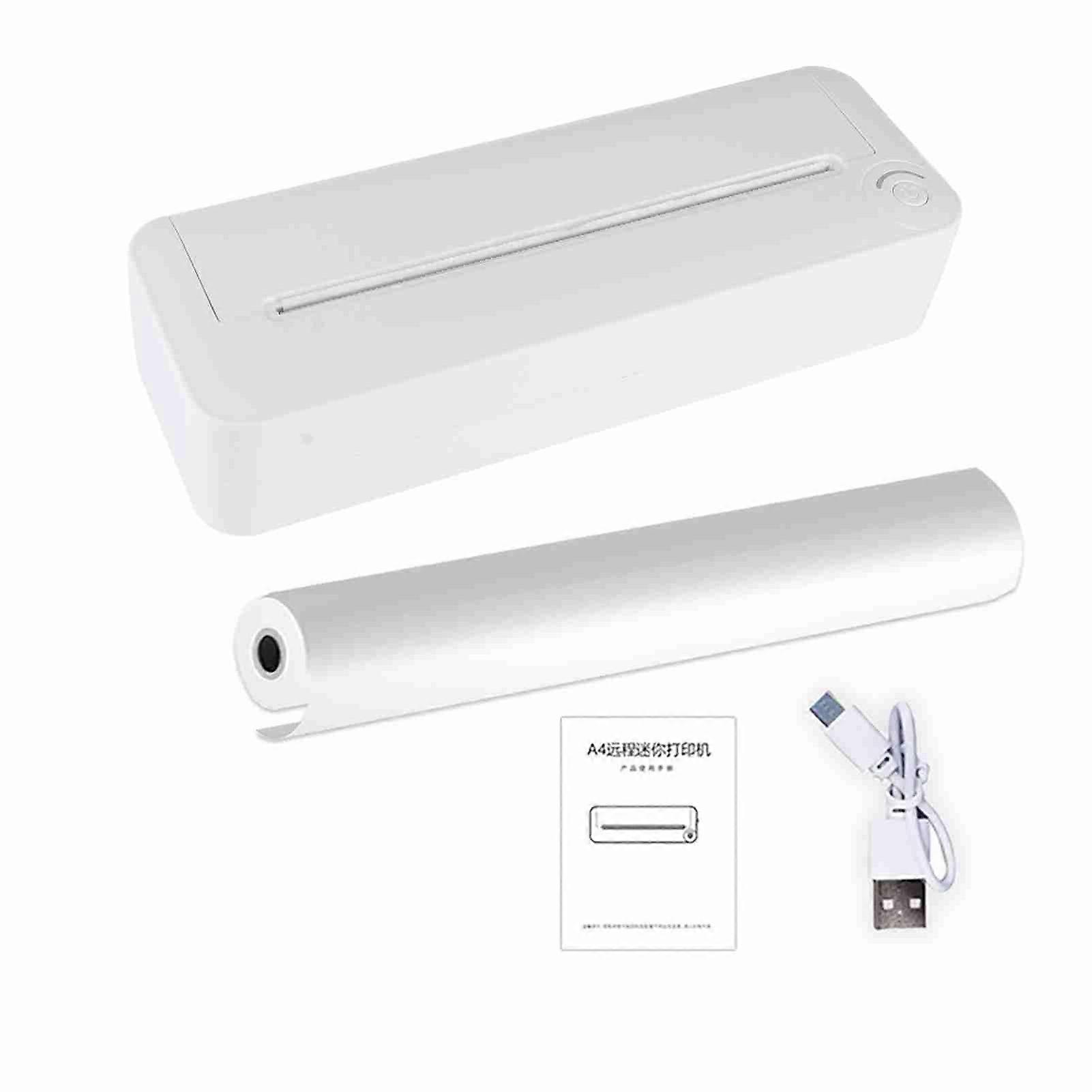 Thermal Printer 200dpi Bluetooth USB Connection Rechargeable Portable Wireless A4 Printer for Text Picture Exam Paper