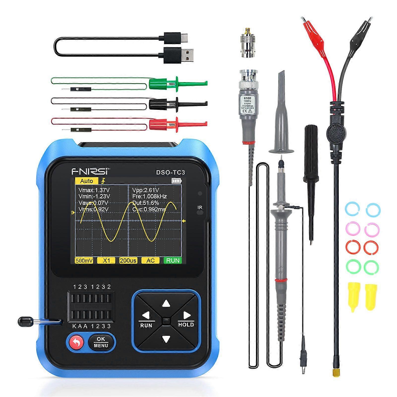 Handheld Portable Digital Oscilloscope Transistor Checker Tester Inductance Capacitance Resistance Meter High Configuration