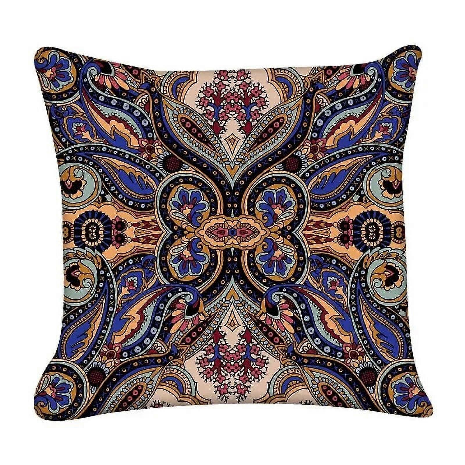 Pillow Cases Cotton Linen Mysterious Pattern Striped Abstract Geometric Mandala Bohemian Pillowcase Sofa Double Bed Home Decor