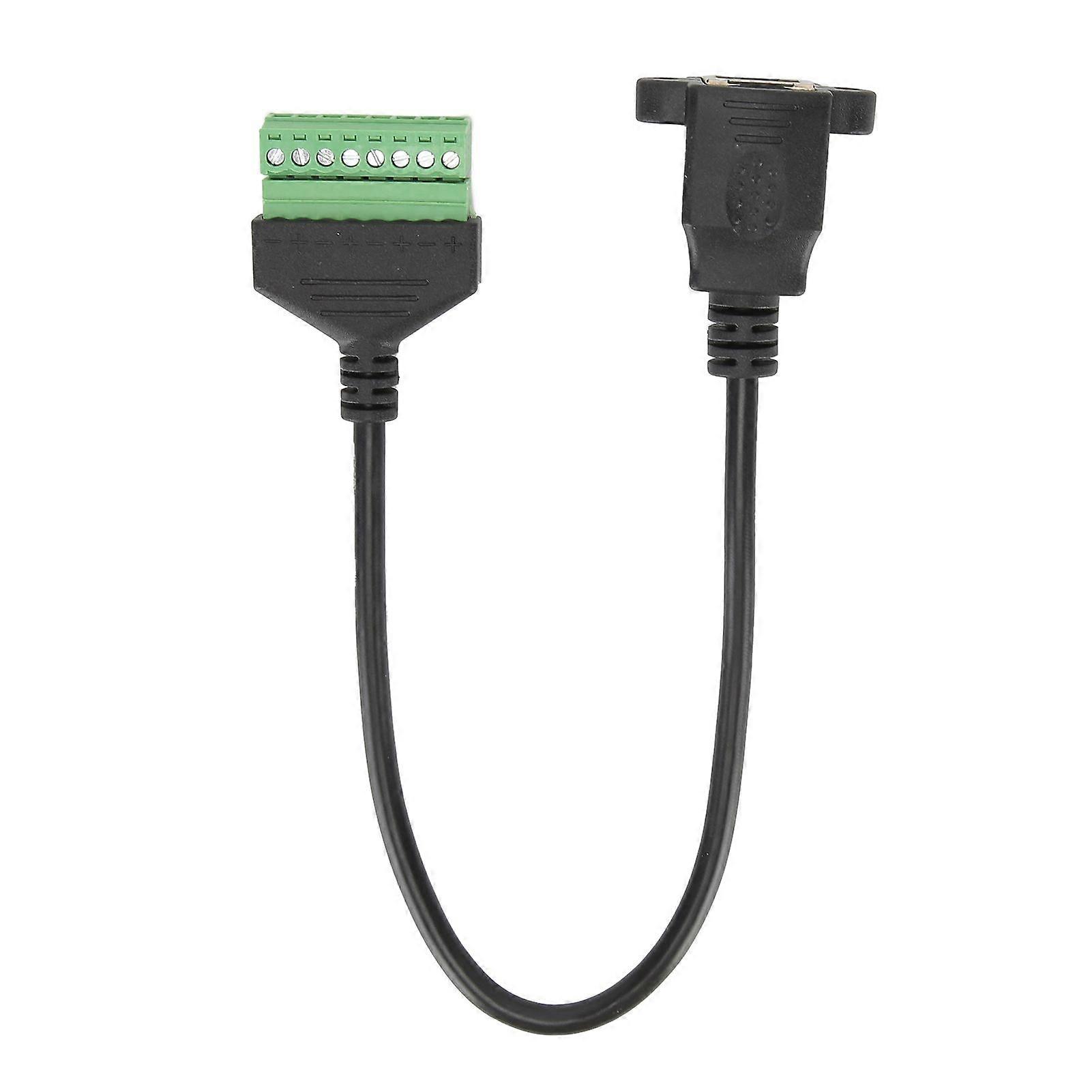 RJ45 Female Plug to 8 Pin Cable Short Network Adapter Extension Cord Solderless Terminal Green