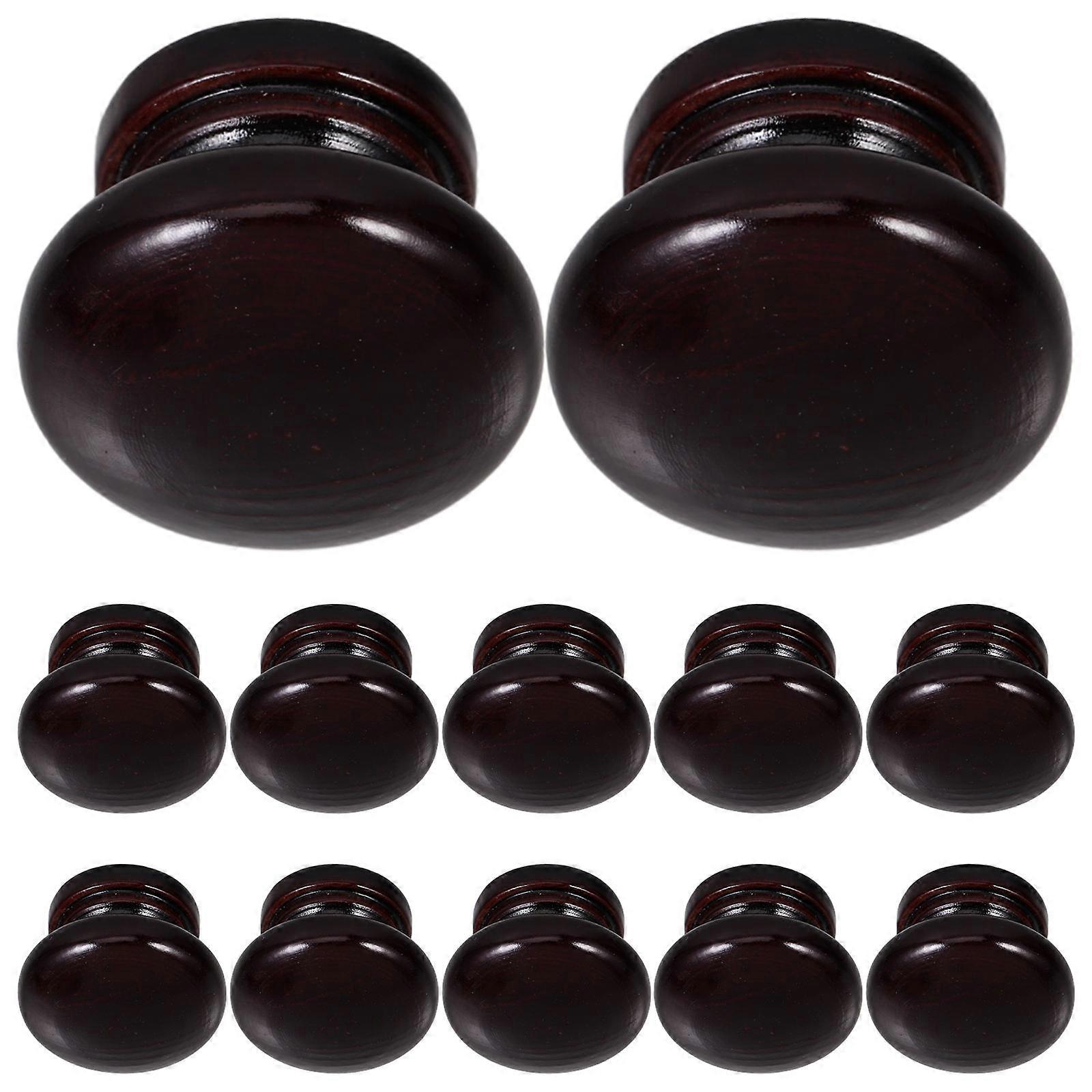 Black Wooden Knobs Unique Cabinet Knobs for Drawer Handles 48Pcs