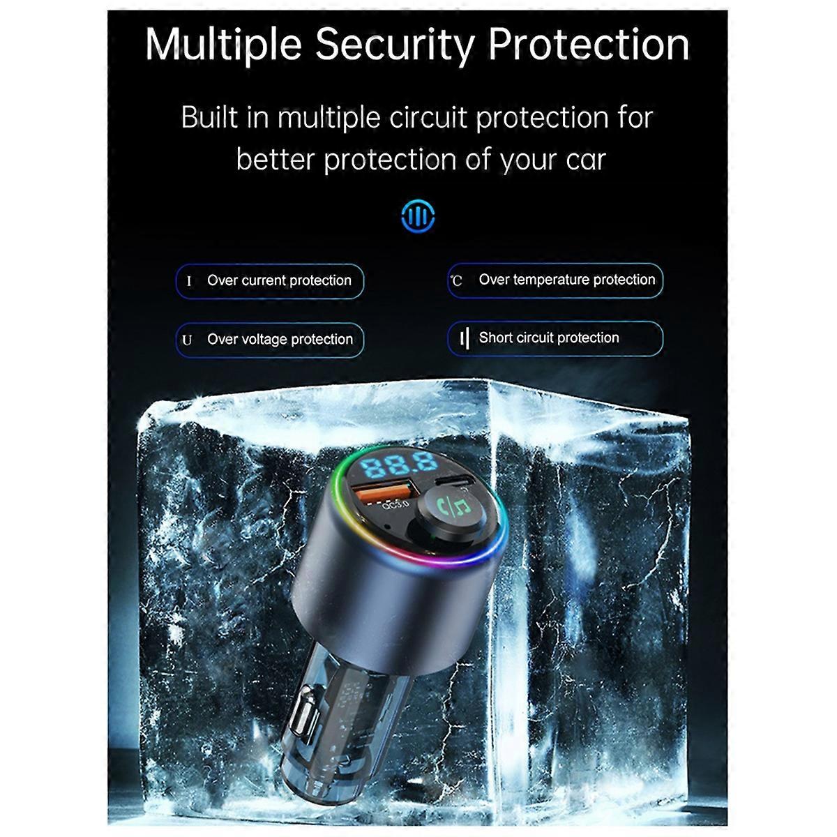 BC89 car fast charging 5.3 Bluetooth MP3 player FM transmitter