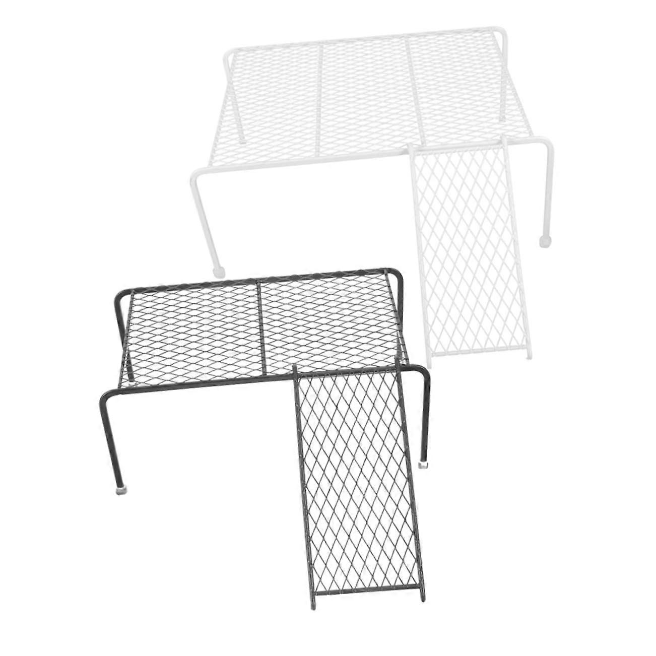 Iron Rutin Chicken Table With Ladder, BlackWhite Platform, Cage Stand, Durable Feeding And Play Rack 30.00X26.50X11.50CM