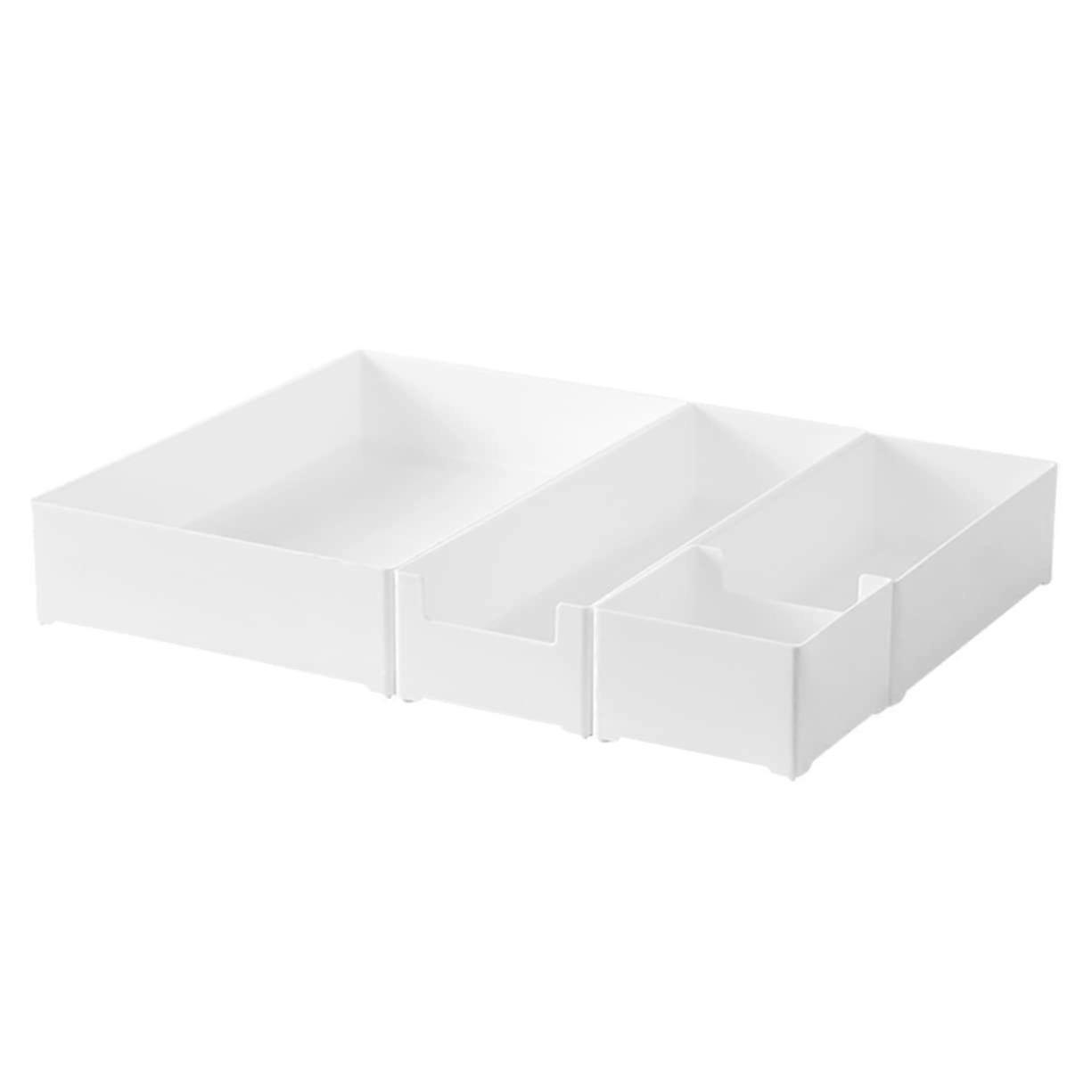 Stackable Drawer Organizer 4Piece Set for Makeup, Office Supplies, and Cutlery SpaceSaving Trays, MultiUse Storage