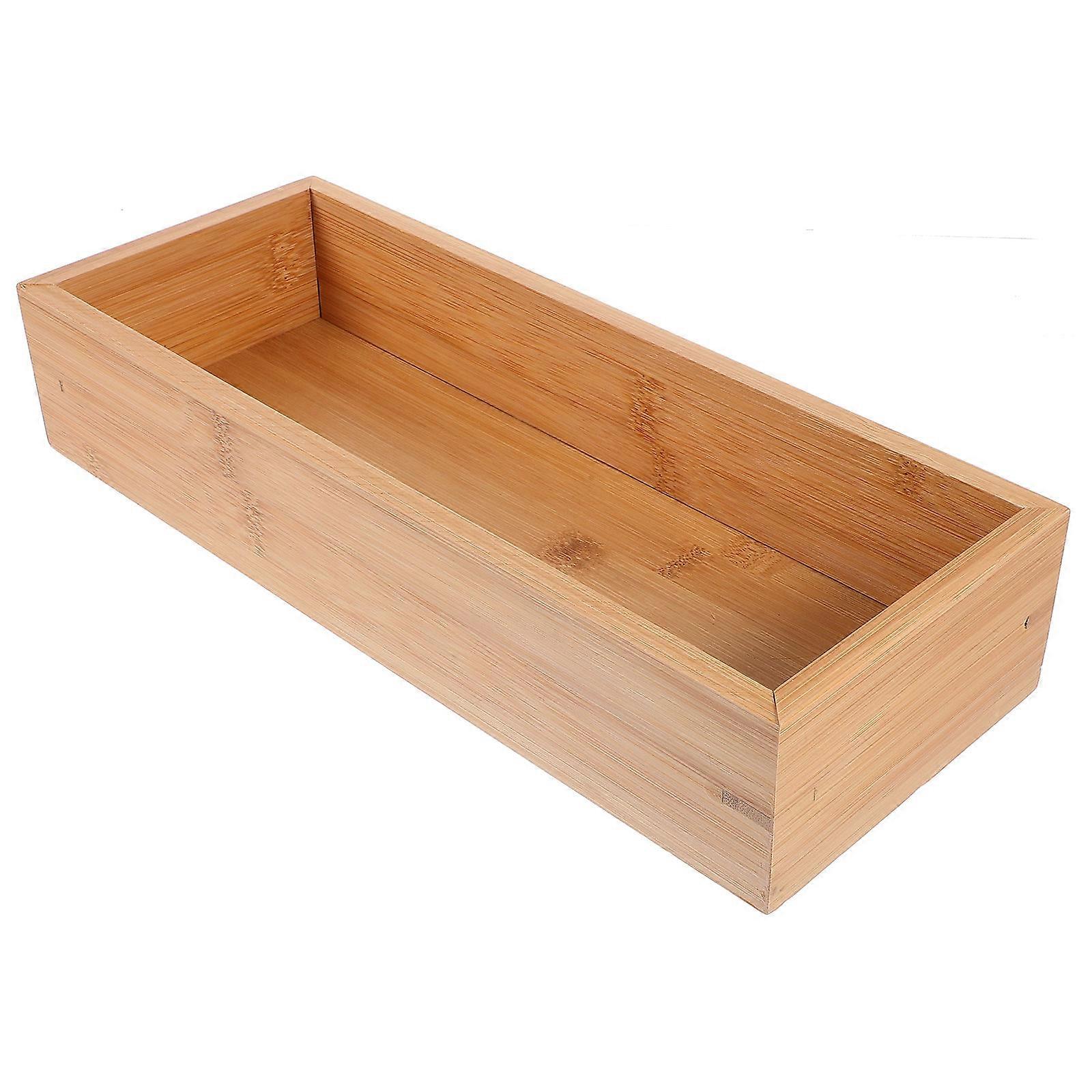 Bamboo Wood Box Drawer Organizer for Fishing Use Storage Case