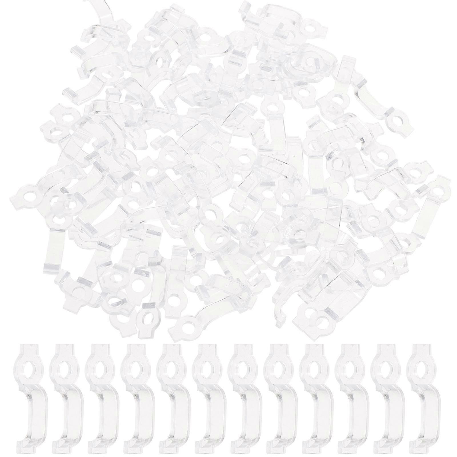 Light Strip Holders Clip for Strip Light 200Pcs Transparent Mounting Clips