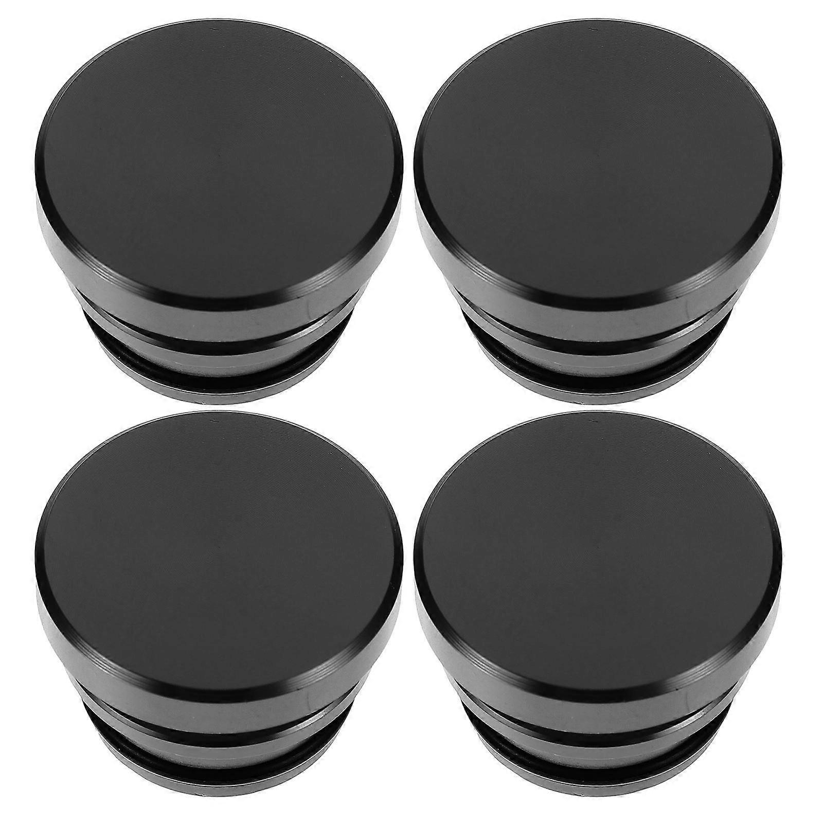 Black Aluminum Alloy Lighter Plug Covers for Car 8Pcs Socket Caps