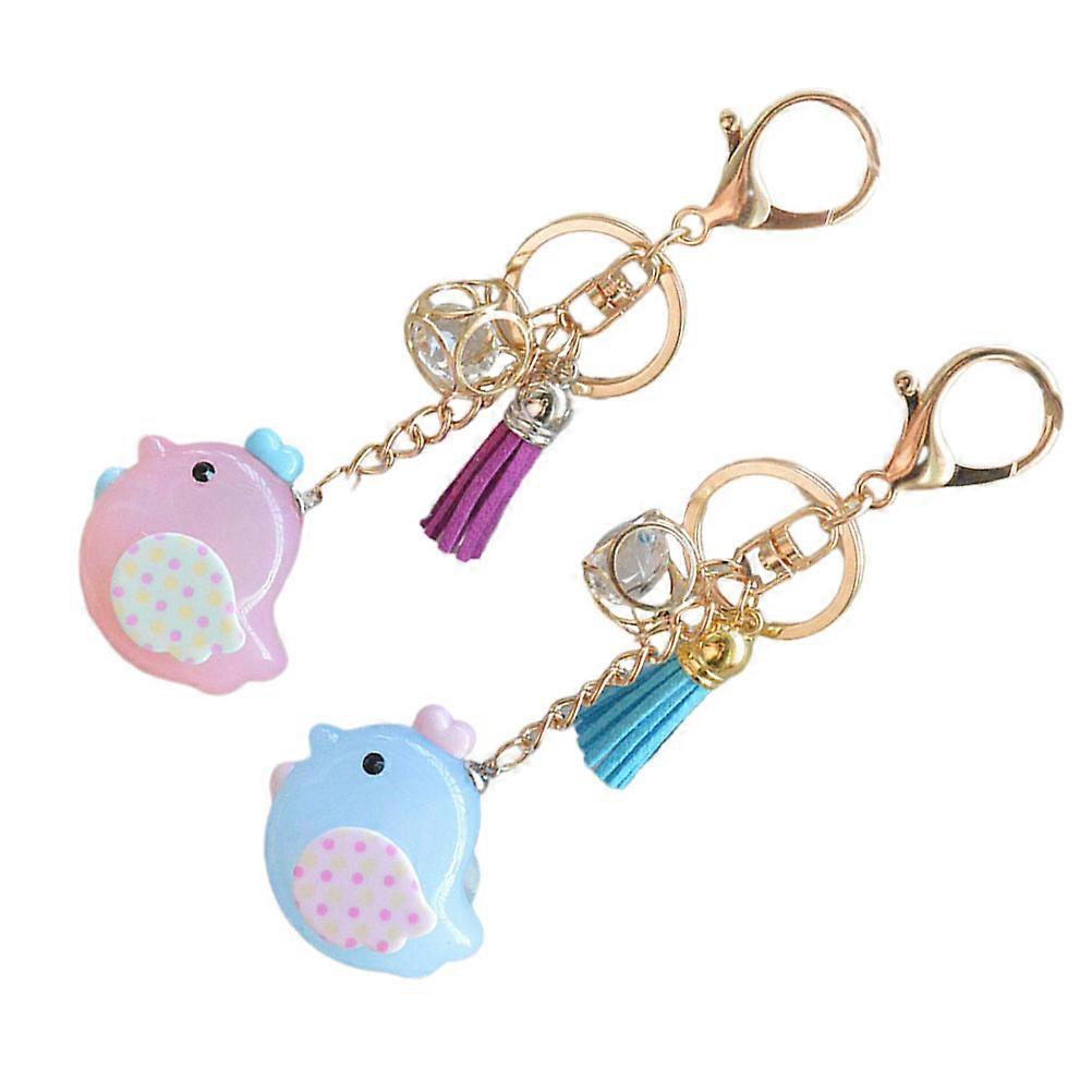Key Pendant Candy Color Keyrings for Keys 4Pcs Easter Chick Adorable Key Holder