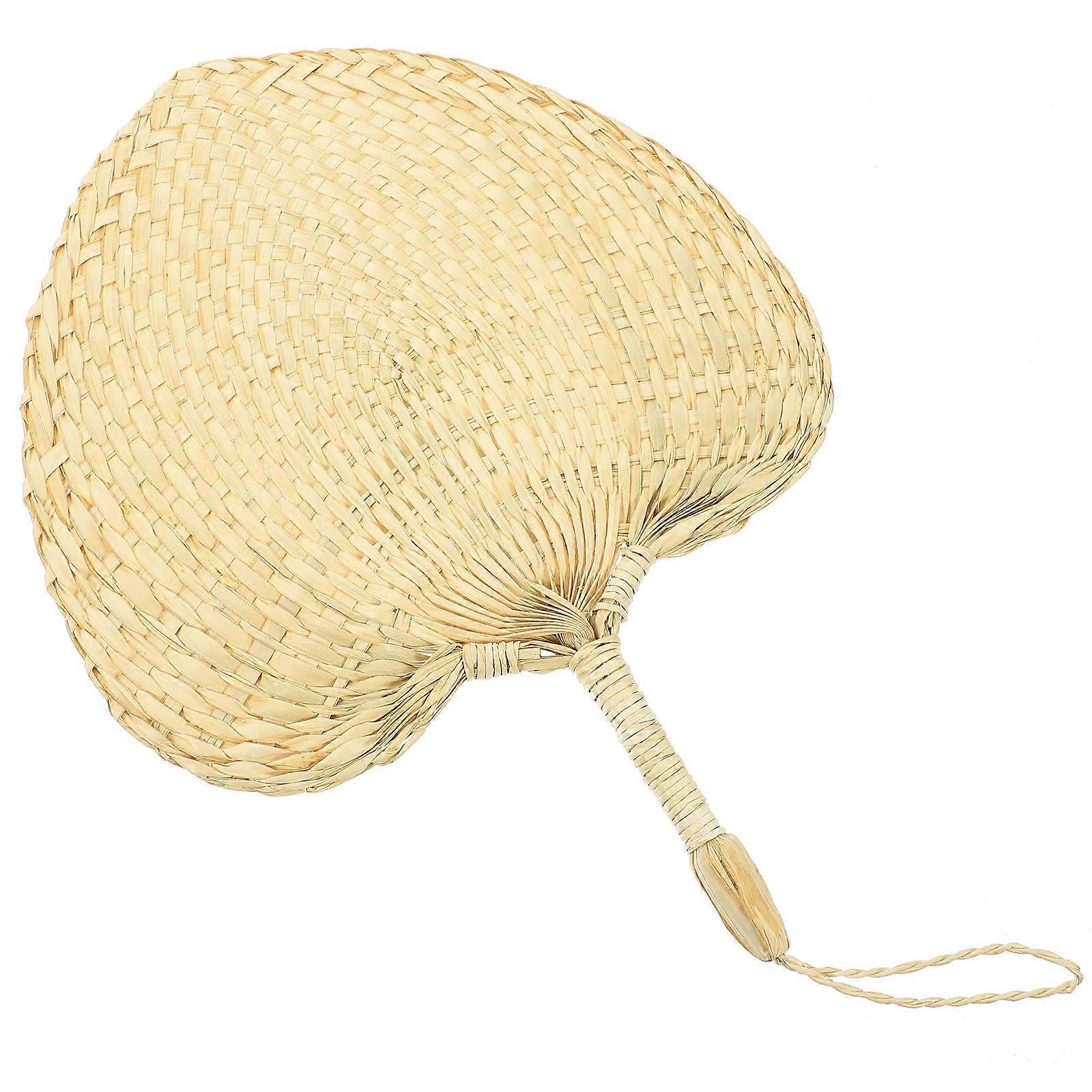 Hand Woven Fan Bamboo Fan for Party Use 3Pcs Khaki Fans
