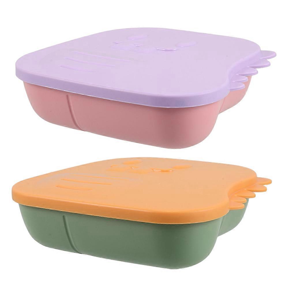 6Pcs Baby Feeding Utensils With Suction Bottom For Toddlers Large Capacity Mealtime Engagement Plates