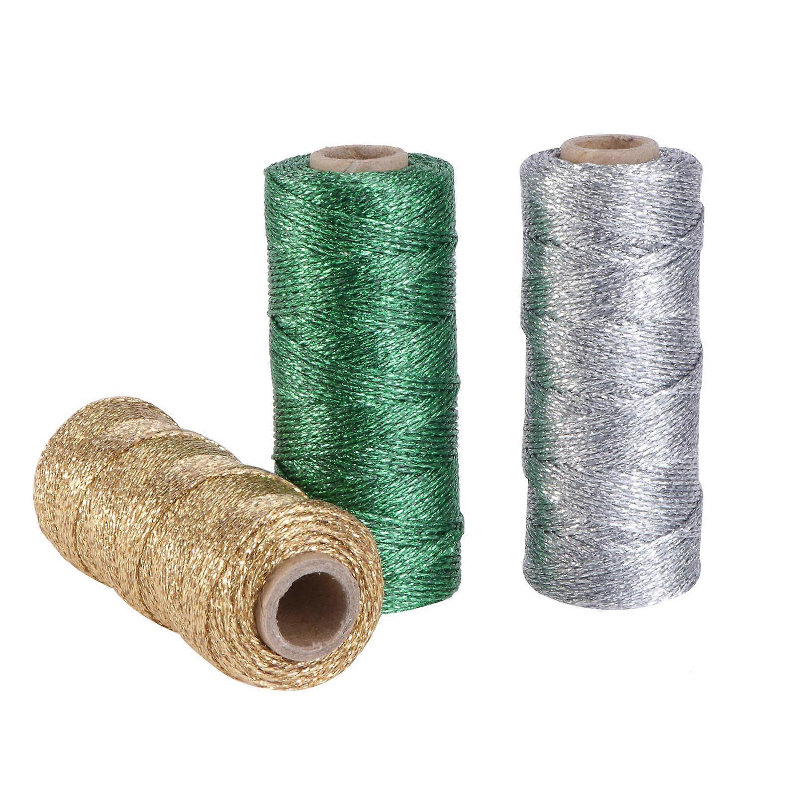 Christmas Wrapping Cotton Cord for Crafting Use 3Pcs Decorative Rope