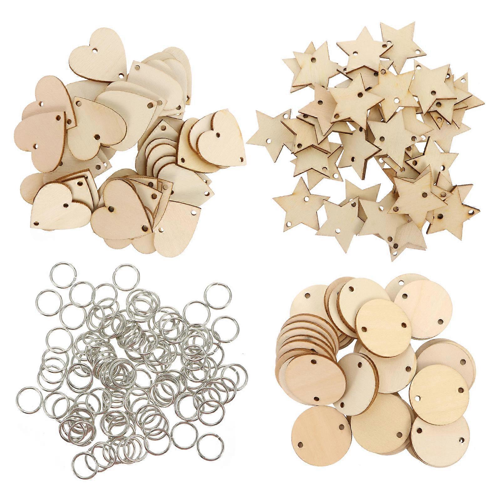 DIY Wood Slices Craft Set for Decoration Use with 720Pcs Pieces