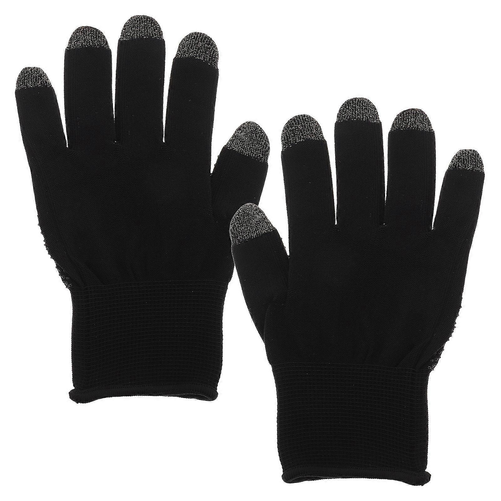 Touch Screen Gaming Gloves for Mobile Phone 4Pairs Silver Finger