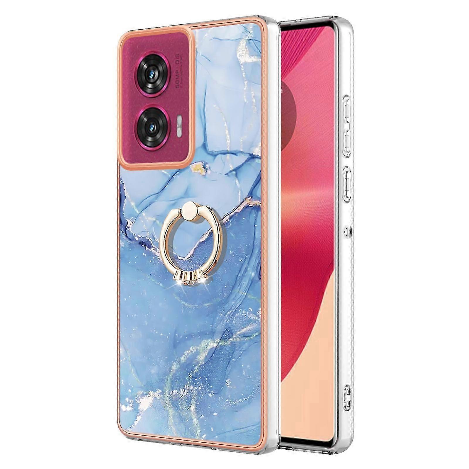 25-26 Electroplating Marble Dual-side IMD Phone Case with Ring