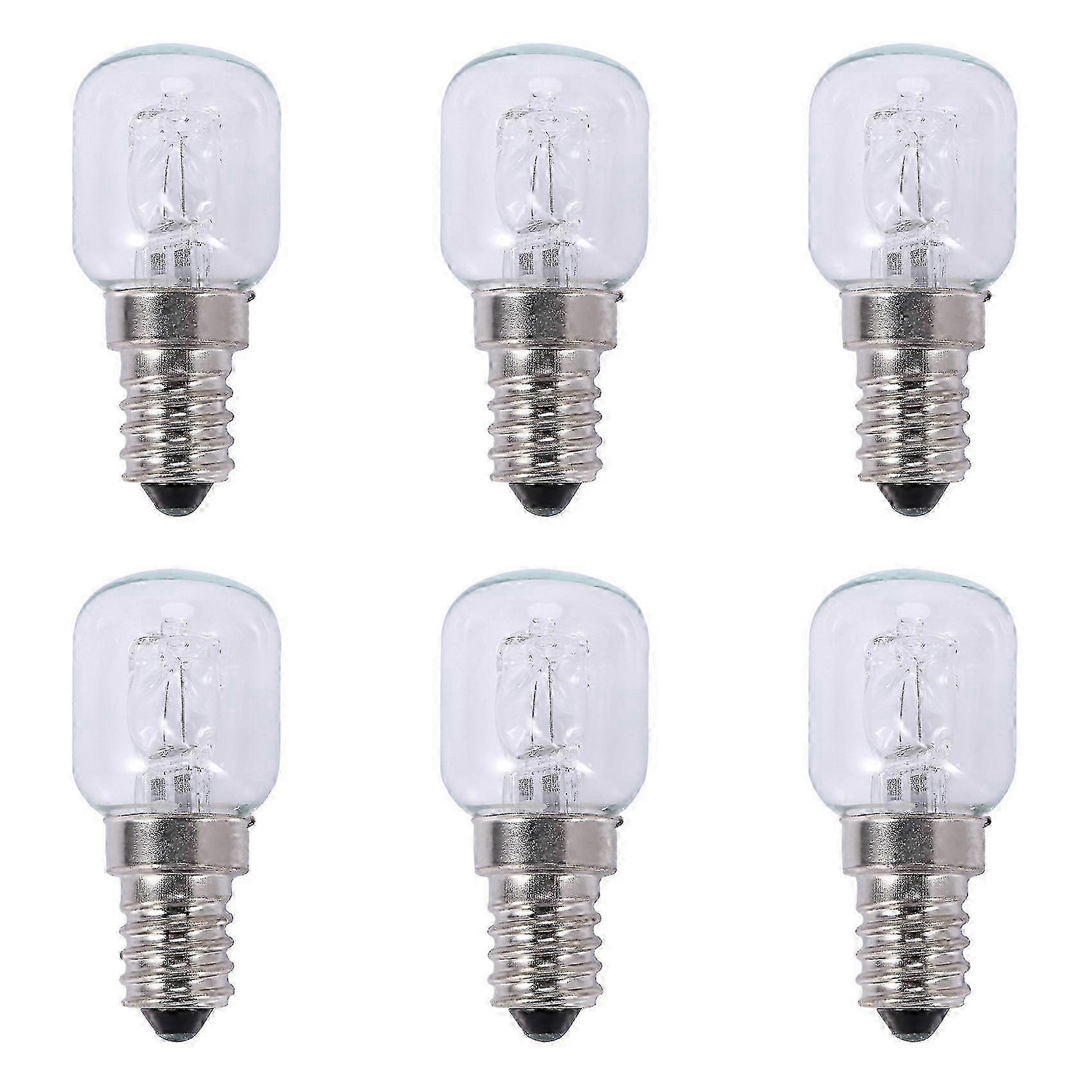6X E14 High Temperature Bulb 500 Degrees 25W Halogen Bubble Oven Bulb E14 250V 25W Quartz Bulb 2025