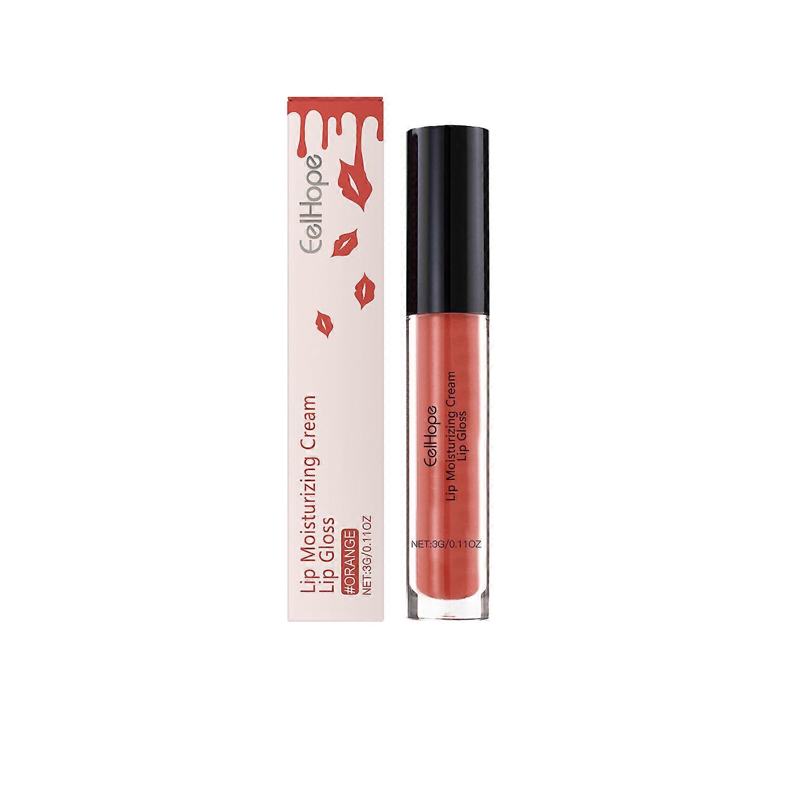 Moisturizing lip gloss, lip color, bright lip gloss, lip glaze, easy to color, moisturizing, multi-color lipstick, orange