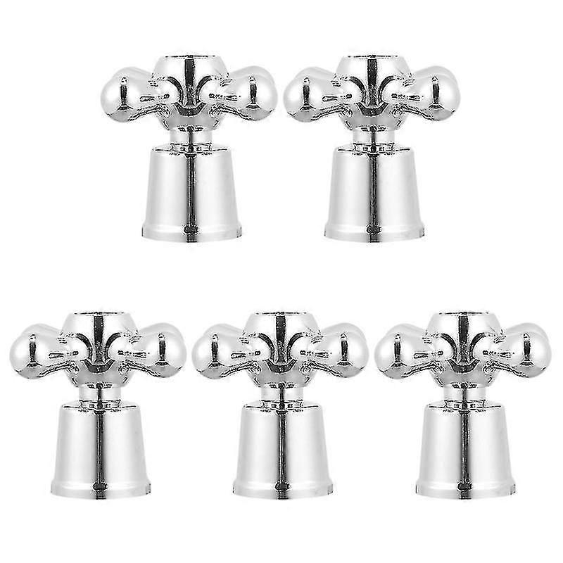 5pcs Faucet Knob Handle Universal Replacement Hot Cold Tap Switch Accessories