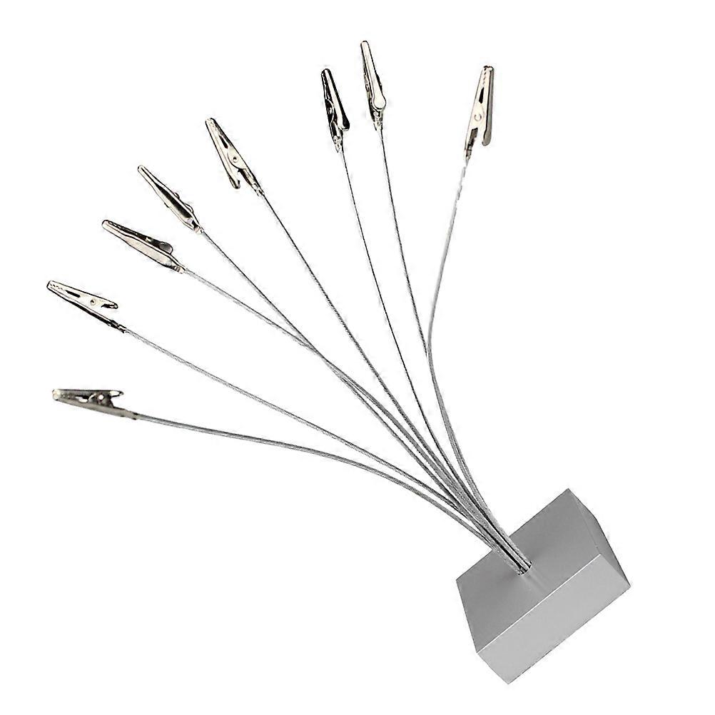 3Pcs Multi-Head Metal Note Holders for Home Use Silver Memo Clips