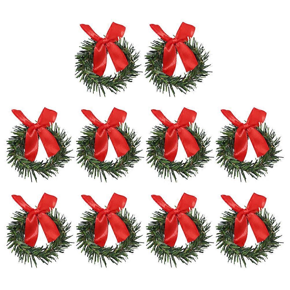 Christmas Candle Wreaths 20Pcs Artificial Decorative Wreaths For Festive Occasions Lightweight Multi Colored 8X8X2CM