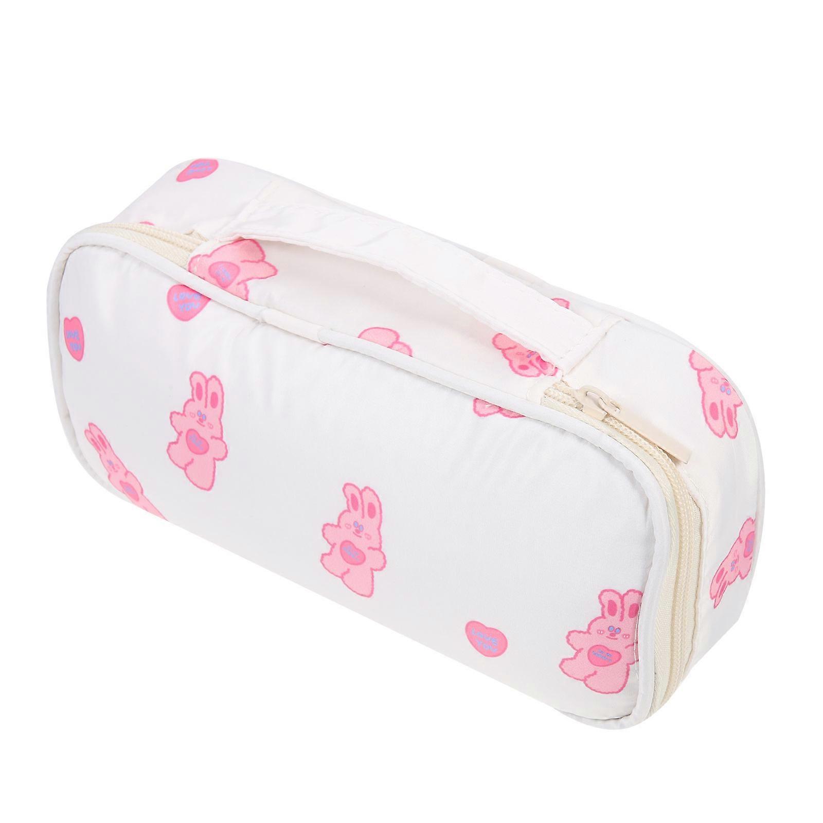 Pink Multi-Function Pen Pouch 3Pcs Rectangular Organization For School Use Office Use 22X10.5Cm