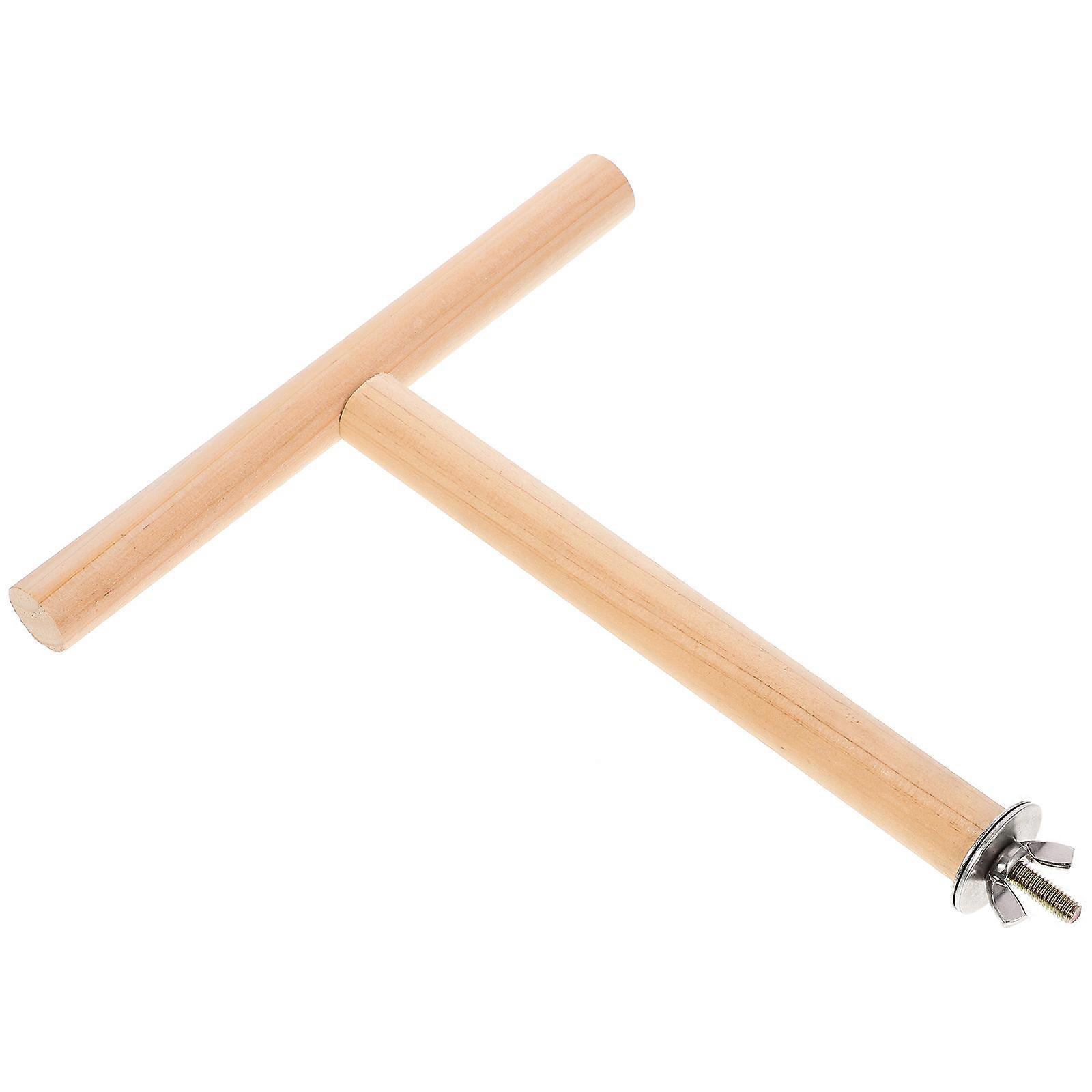 Parrot Playground Cage Accessory T-Shaped Bird Perch Stand 7.86X7.86X0.79in Suitable For Bird Exercise 1 Set