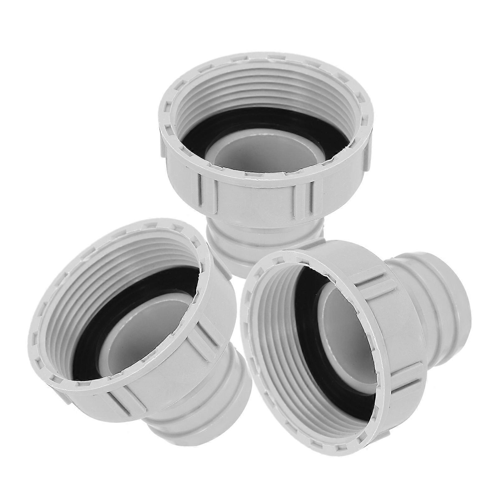 Bathroom Fittings Sink Overflow Fittings Multifunctional Hose Connector Compact Design PP 2.16X2.16X1.73in 3Pcs