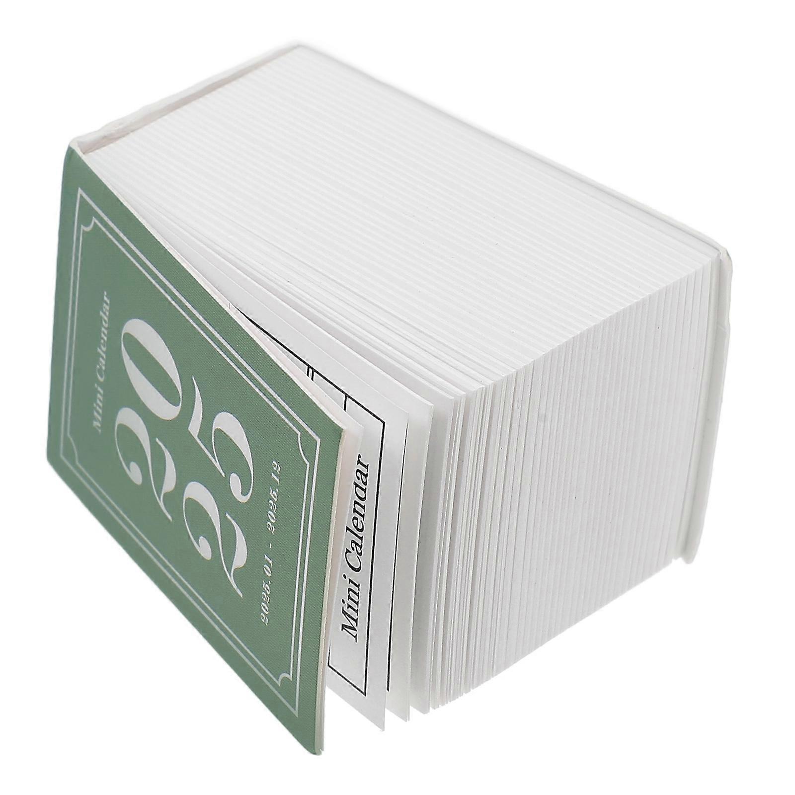 2025 Desktop Calendar Green Standing Flipped Calendar with 3Pcs Included