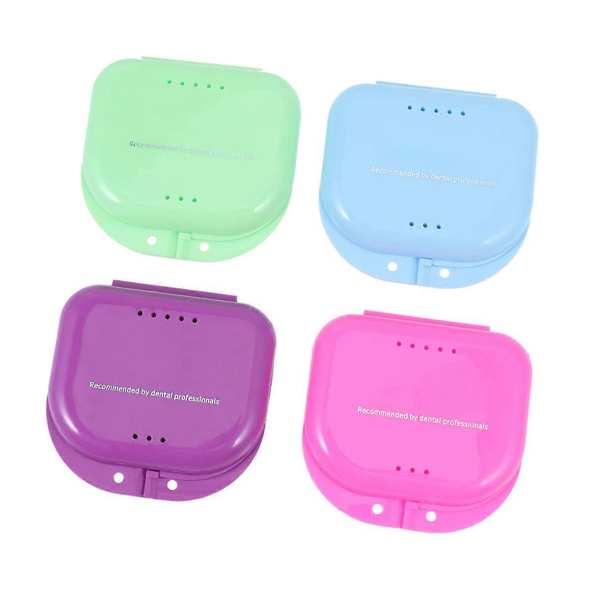 Denture Case Braces Container Box for Storage Use 8Pcs Assorted Color