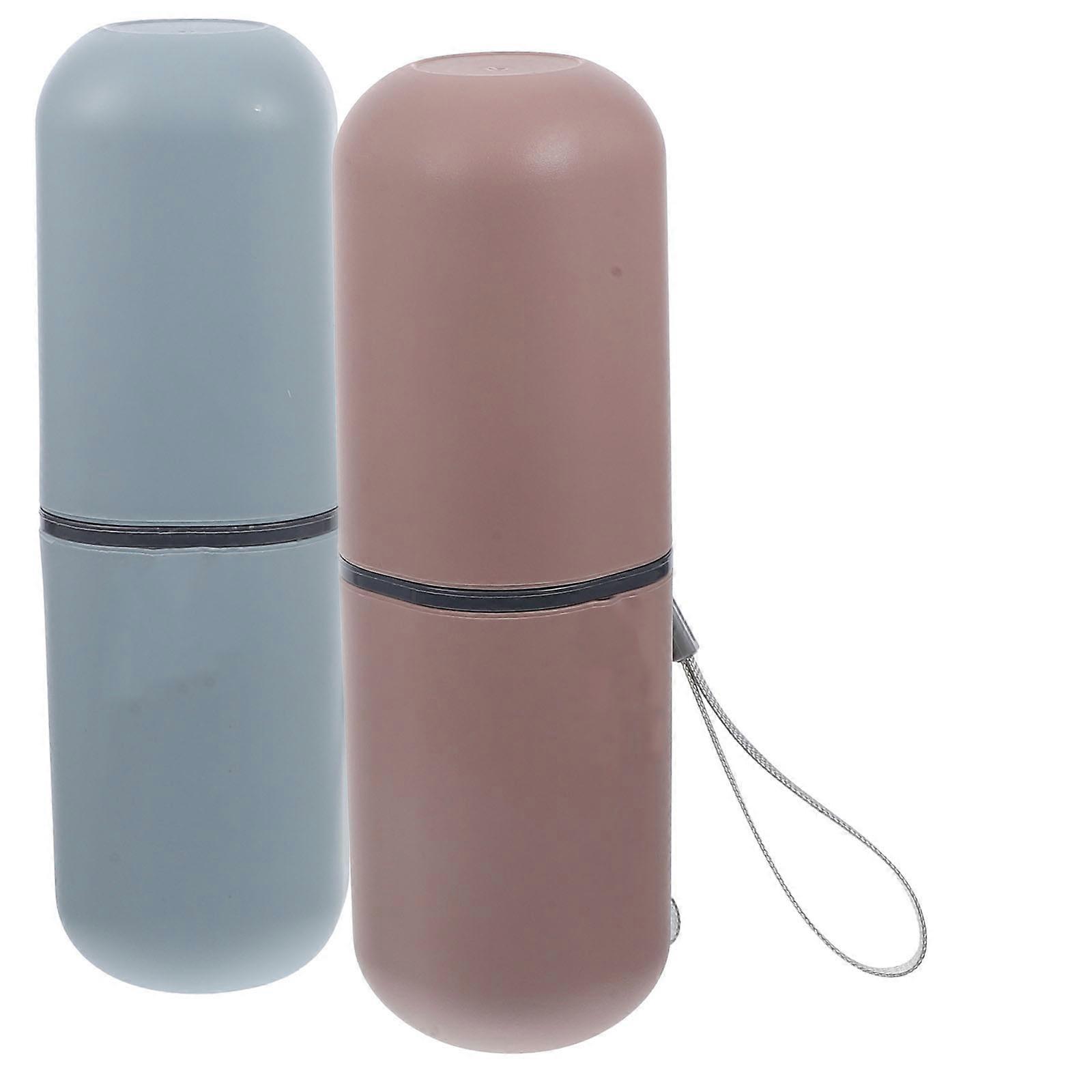 Portable Toothbrush Case Travel Toothbrush Storage Box for 2Pcs Use