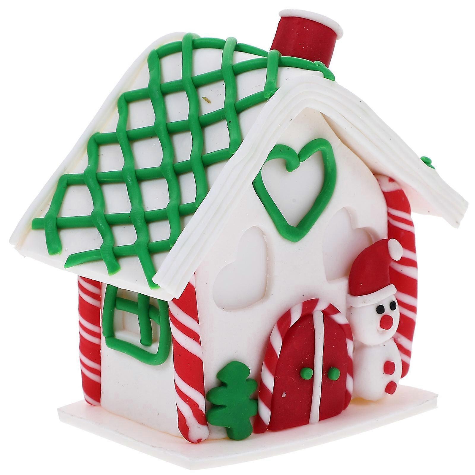 Light Up Xmas House Ornament Ideal For Christmas Home Decoration 2Pcs Charming Atmosphere Enhancement