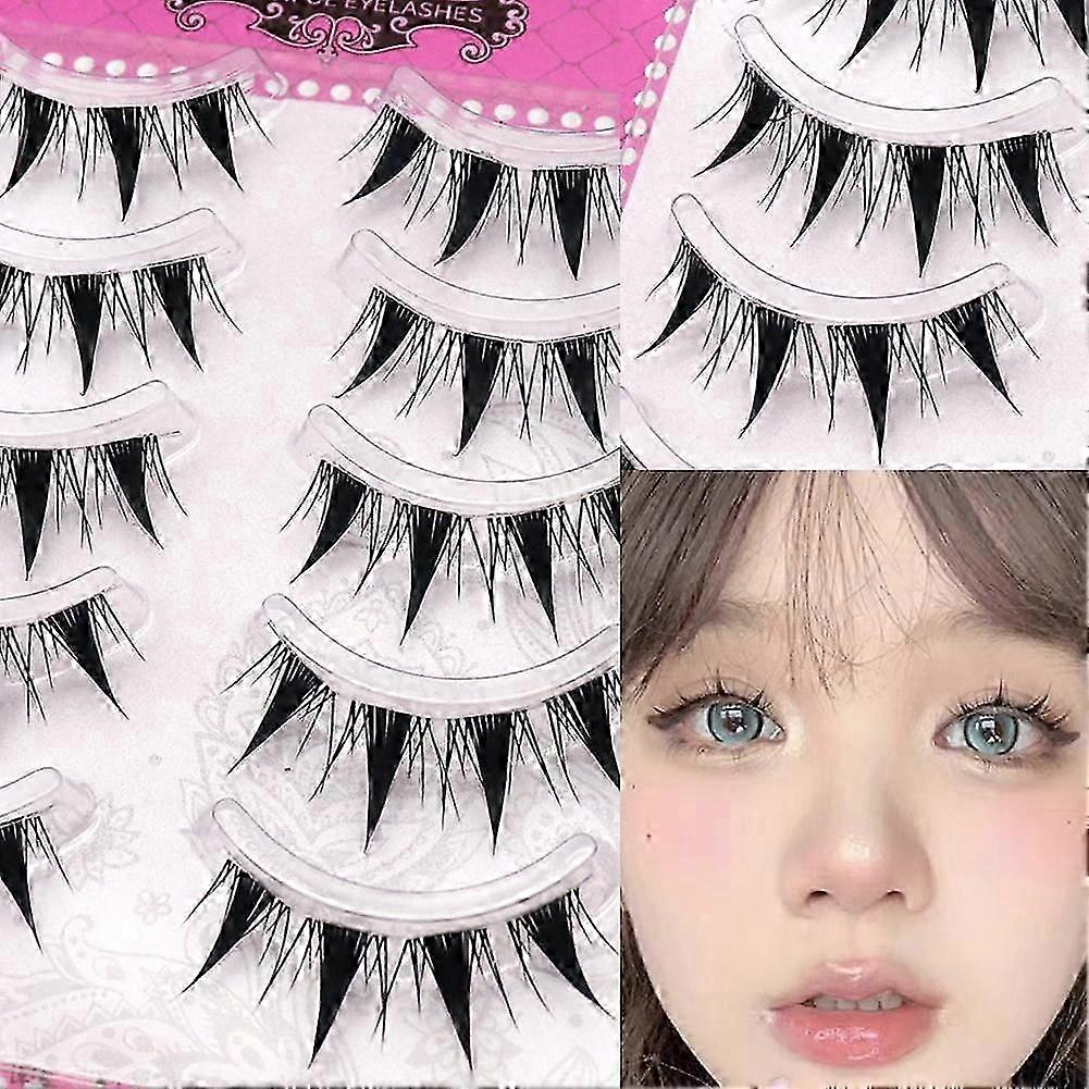 Little Devil False Eyelashes Cosplay Comic Eye Closed Tip Style Natural-Look