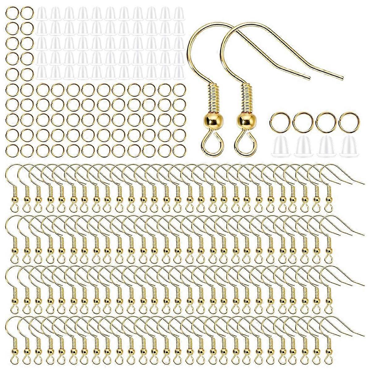 Ear Wires Fish Hooks, 600Pcs Earing Making Supplies Kit,B
