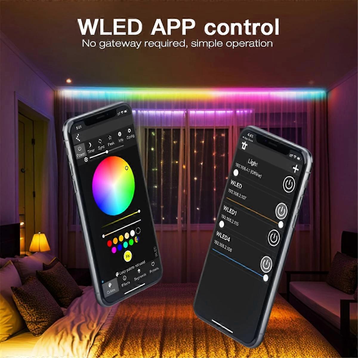  WLED LED Controller Music RGB Strip Push IR Trigger A